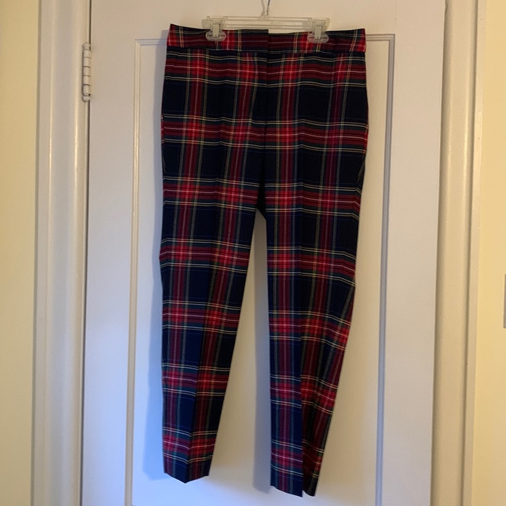 Talbots tartan wool blend pant, size 8P